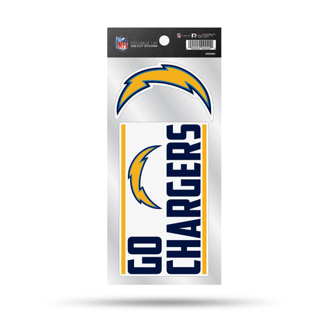 Los Angeles Chargers Double Up Die Cut Sticker