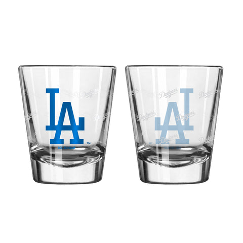 Los Angeles Dodgers 2Oz Satin Etch Shot Glasses