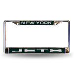 New York Jets Green Laser Chrome Frame