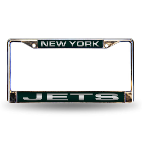 New York Jets Green Laser Chrome Frame