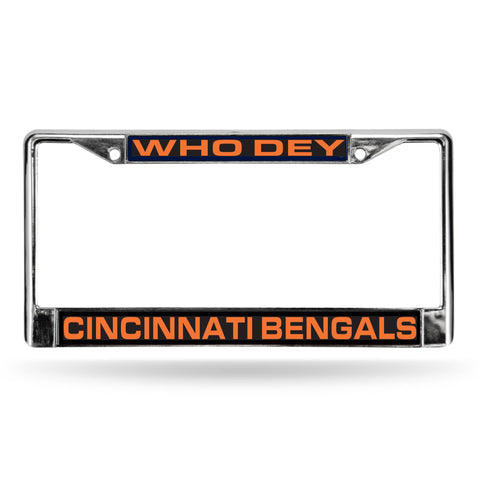Bengals "Who Dey" Laser Chrome Frames