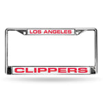 Clippers Laser Chrome Frame  - White Background With Red Letters