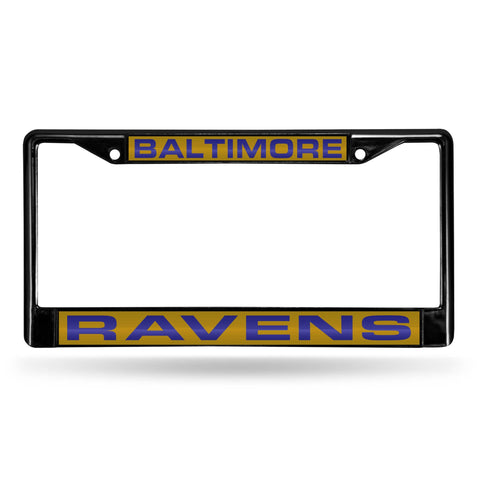 Baltimore Ravens Black Laser Chrome Frame