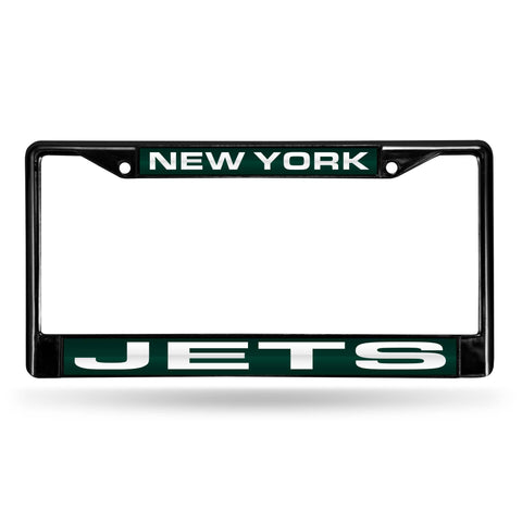 New York Jets Black Laser Chrome Frame