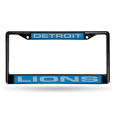 Detroit Lions Black Laser Chrome Frame