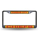 Kansas City Chiefs Black Laser Chrome Frame