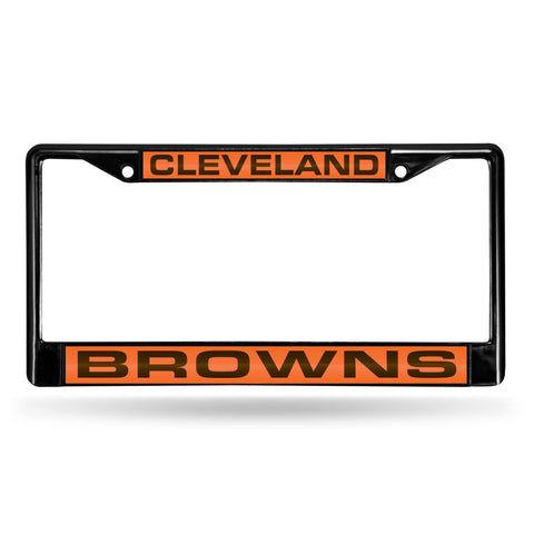 Cleveland Browns Black Laser Chrome Frame