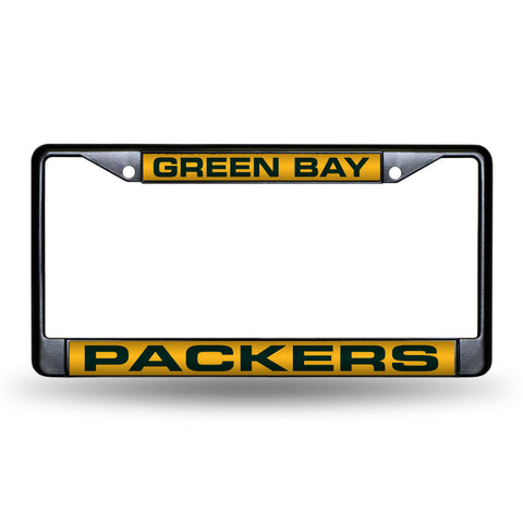 Green Bay Packers  Black Laser Chrome Frame