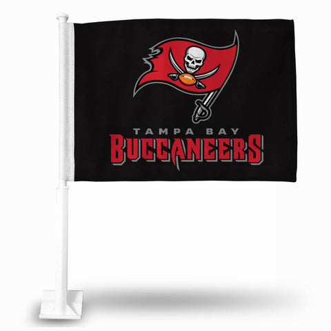 Buccaneers Black Background W/Combo Mark Car Flag