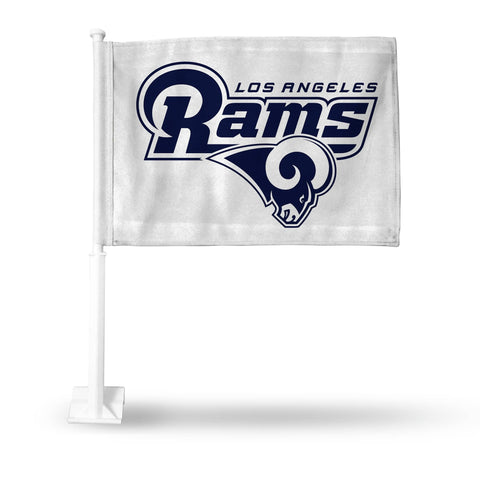 Los Angeles Rams White Car Flag