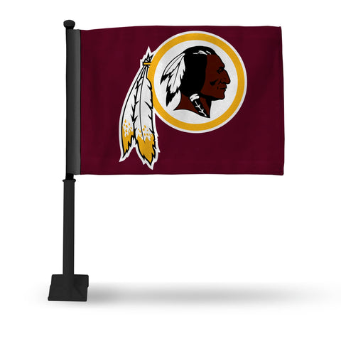 Redskins Car Flag - Black Pole