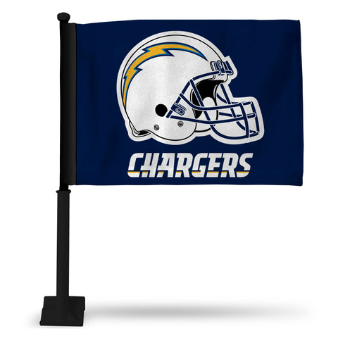Los Angeles Chargers Car Flags - Black Pole