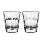 New York Jets 2Oz Satin Etch Shot Glasses