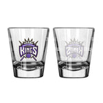 Sacramento Kings 2Oz Satin Etch Shot Glasses