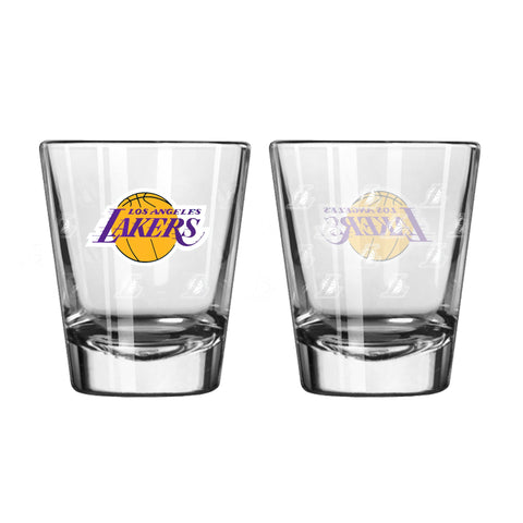 Los Angeles Lakers 2Oz Satin Etch Shot Glasses