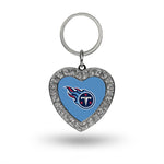 Titans Rhinestone Heart Keychain