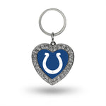 Indianapolis Colts Rhinestone Heart Key Chain