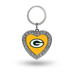 Packers Rhinestone Heart Key Chain