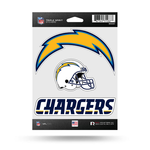 Los Angeles Chargers Triple Spirit Stickers