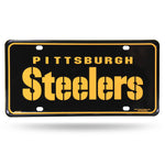 Pitt Steelers Wordmark Metal Tag (Black)