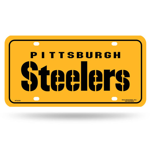 Pitt Steelers Wordmark Metal Tag(Yellow)