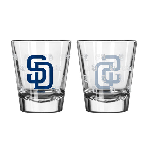 San Diego Padres 2Oz Satin Etch Shot Glasses