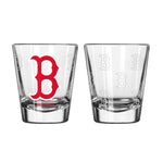 Boston Red Sox 2Oz Satin Etch Shot Glasses