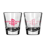 Houston Rockets 2Oz Satin Etch Shot Glasses