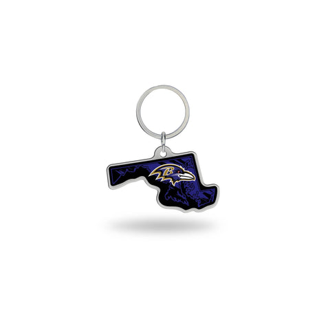 Ravens - Maryland State Shaped Keychain