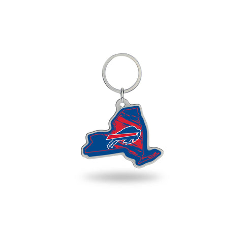 Bills - New York State Shaped Keychain