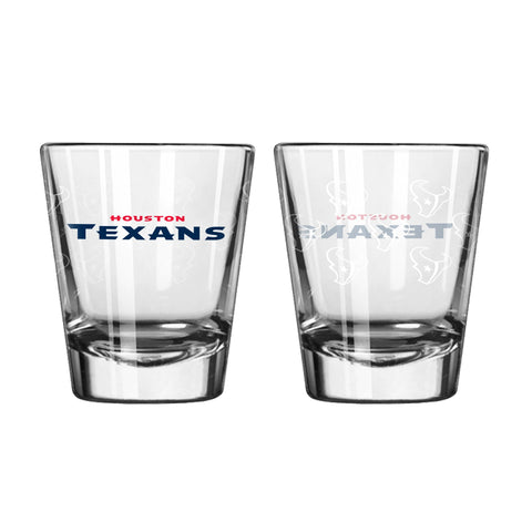 Houston Texans 2Oz Satin Etch Shot Glasses