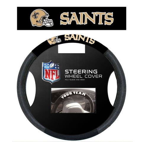 NFL New Orleans Saints Poly-Suede Steering Wheel Cover