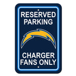 NFL Los Angeles Chargers Reserved Parking Sign