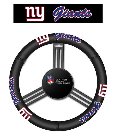 NFL New York Giants Leather Steering Wheel Cover