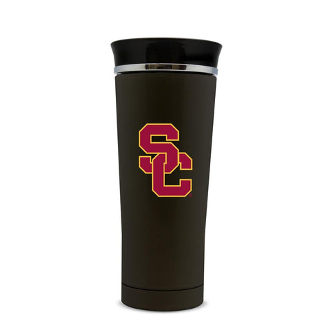 UNIV. OF SO. CALIFORNIA STAINLESS STEEL LEAK PROOF FREE FLOW THERMO MUG 18 OZ.