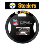 NFL Pittsburgh Steelers Poly-Suede Steering Wheel Cover