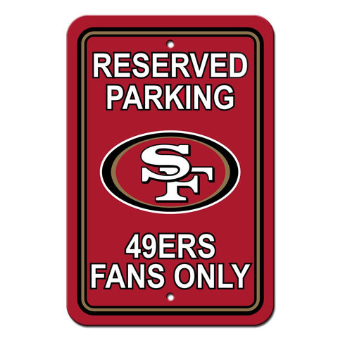 NFL San Francisco 49ers Reserved Parking Sign