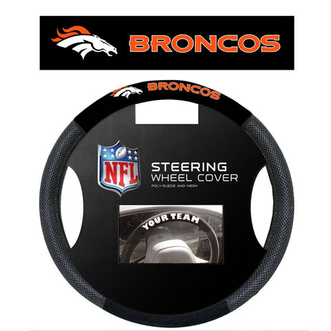 NFL Denver Broncos Poly-Suede Steering Wheel Cover