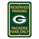 NFL Green Bay Packers Reserved Parking Sign