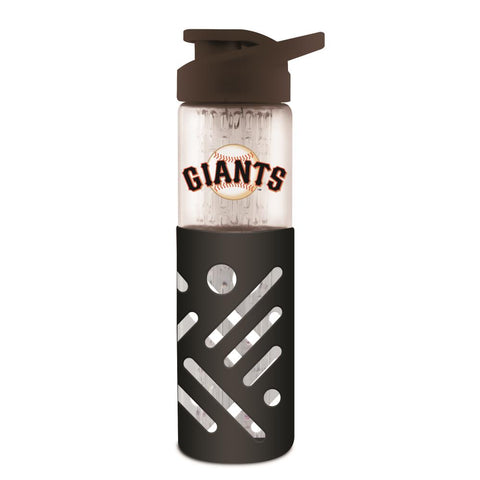 SAN FRANCISCO GIANTS GLASS WATER BOTTLE W SILICON PROTECTOR SLEEVE 23 OZ