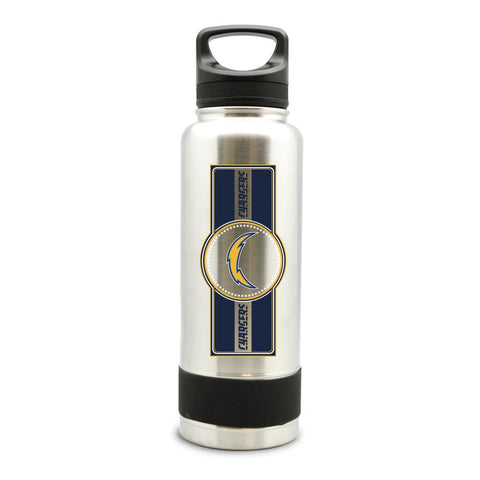 SAN DIEGO CHARGERS SS STAINLESS STEEL DOUBLE WALL INSULATED THERMO WATER BOTTLE  - (34 oz)