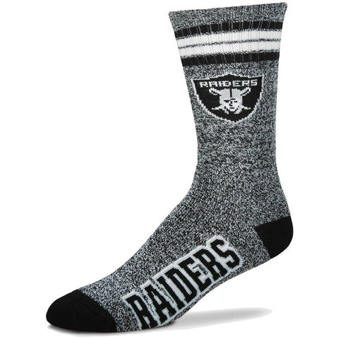 Men's Oakland Raiders For Bare Feet Gray Got Marble Crew Socks