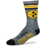 Men's Pittsburgh Steelers For Bare Feet Gray Got Marble Crew Socks